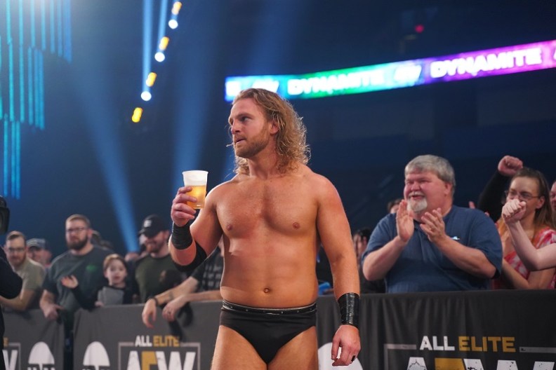 Hangman Adam Page Drinking AEW Dynamite Memphis