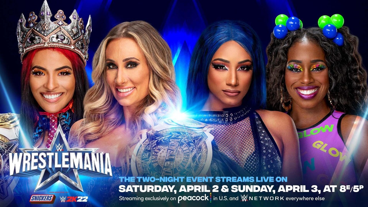 WWE WrestleMania 38 Queen Zelina Carmella Sasha Banks Naomi