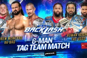 Drew McIntyre RK-Bro Roman Reigns The Usos WWE WrestleMania Backlash