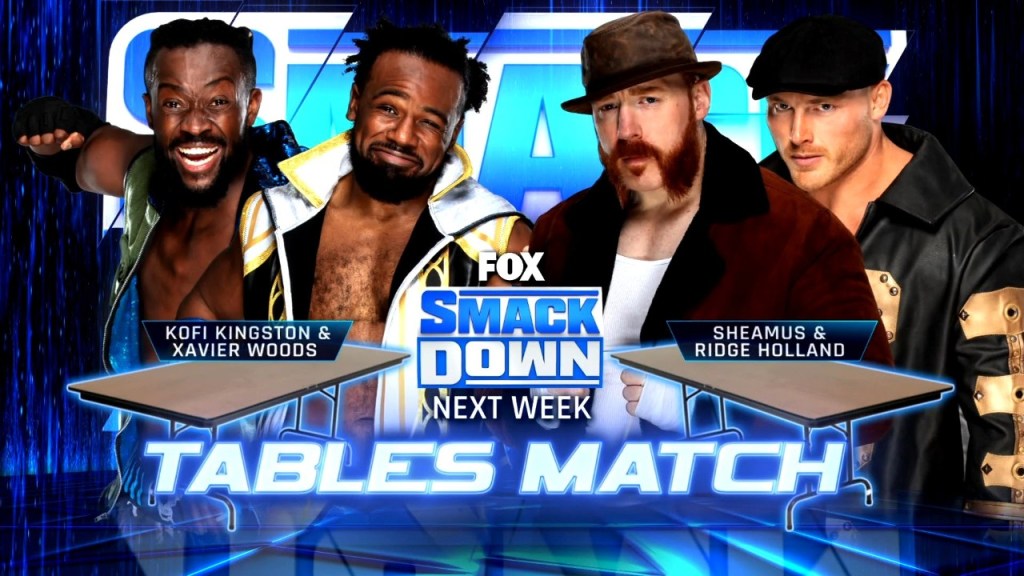 WWE SmackDown Kofi Kingston Xavier Woods Sheamus Ridge Holland