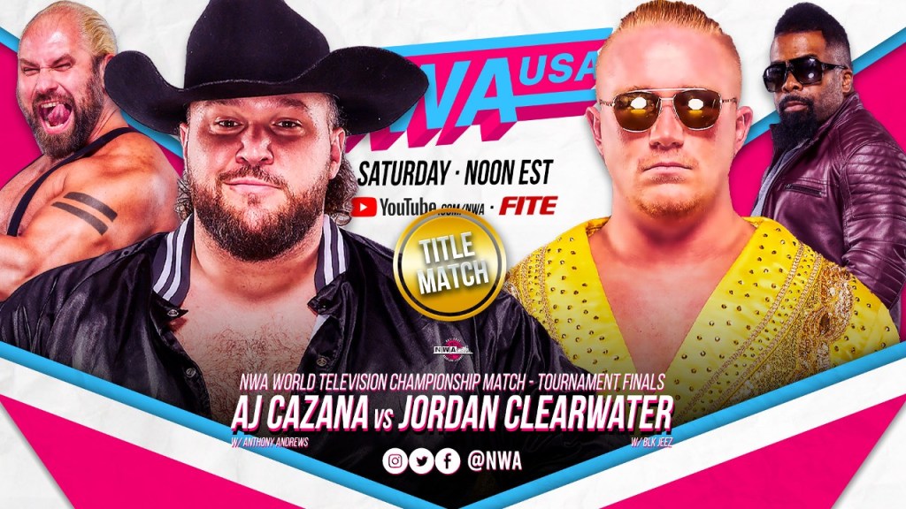 NWA USA TV Title Match AJ Cazana Jordan Clearwater