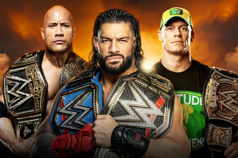 WWE Championship Week Roman Reigns John Cena The Rock