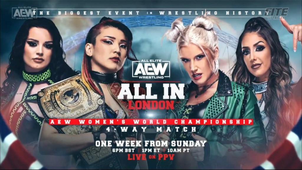 AEW All In Britt Baker Toni Storm Hikaru Shida Saraya