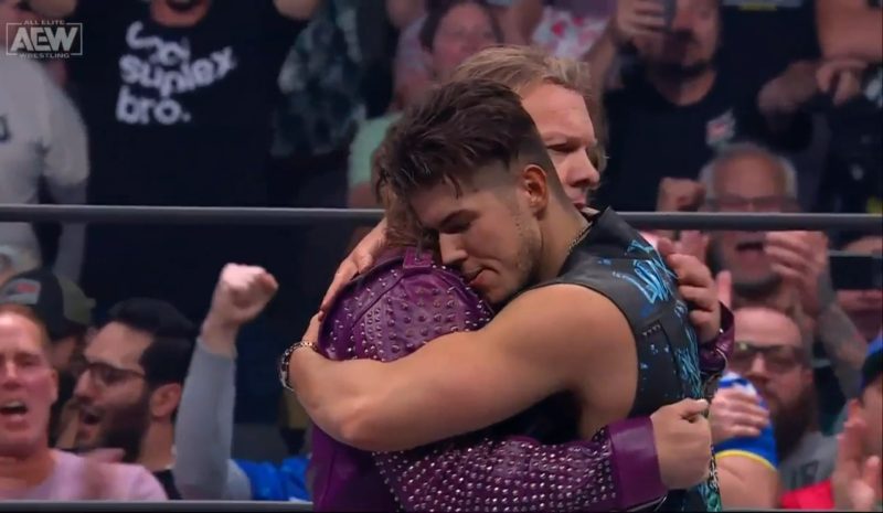 Sammy Guevara hugging Chris Jericho AEW Dynamite