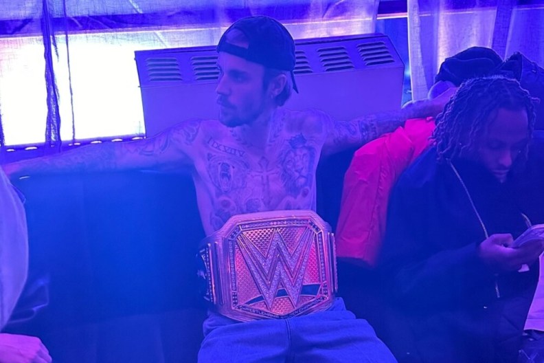 Justin Bieber WWE Golden Title