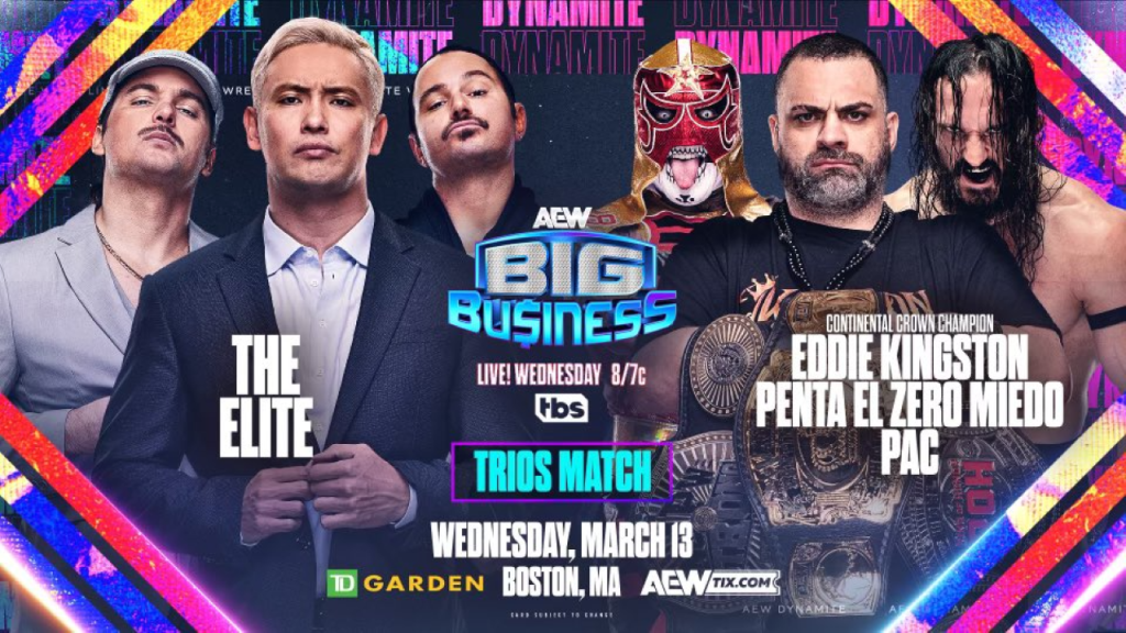 Huge Trios Match Announced For AEW Dynamite: Big Business, Updated Card