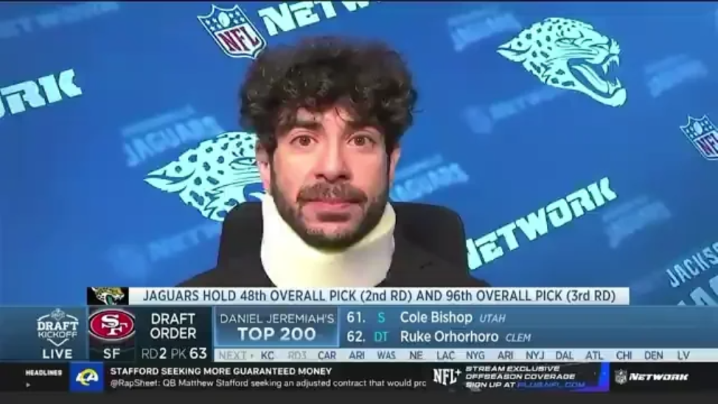 Tony Khan Will Auction Neck Brace Worn At NFL Draft & Donate Money To Charity