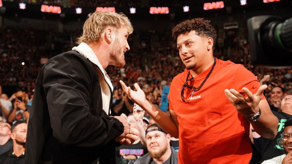 patrick mahomes logan paul wwe raw