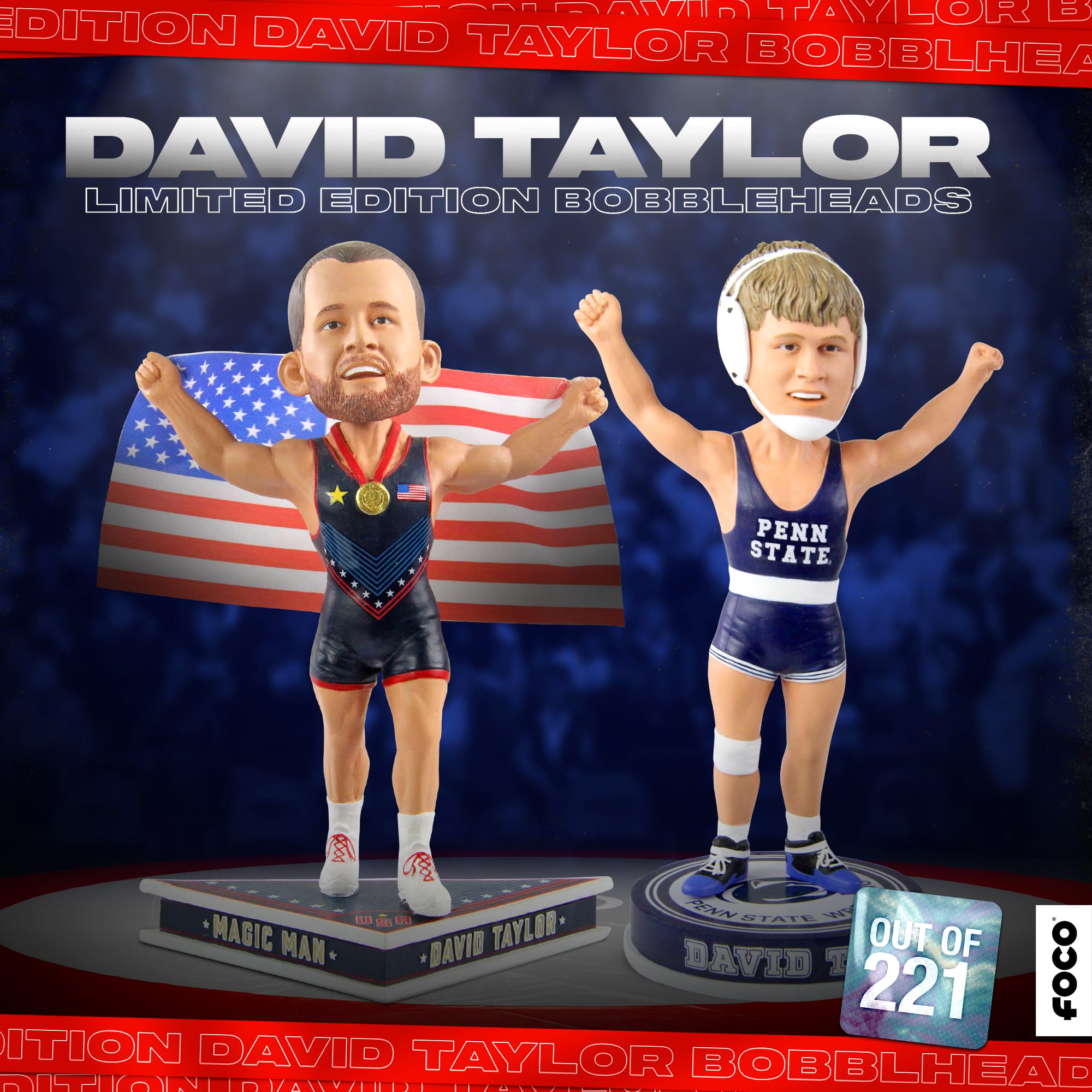 David Taylor Wrestling Bobbleheads