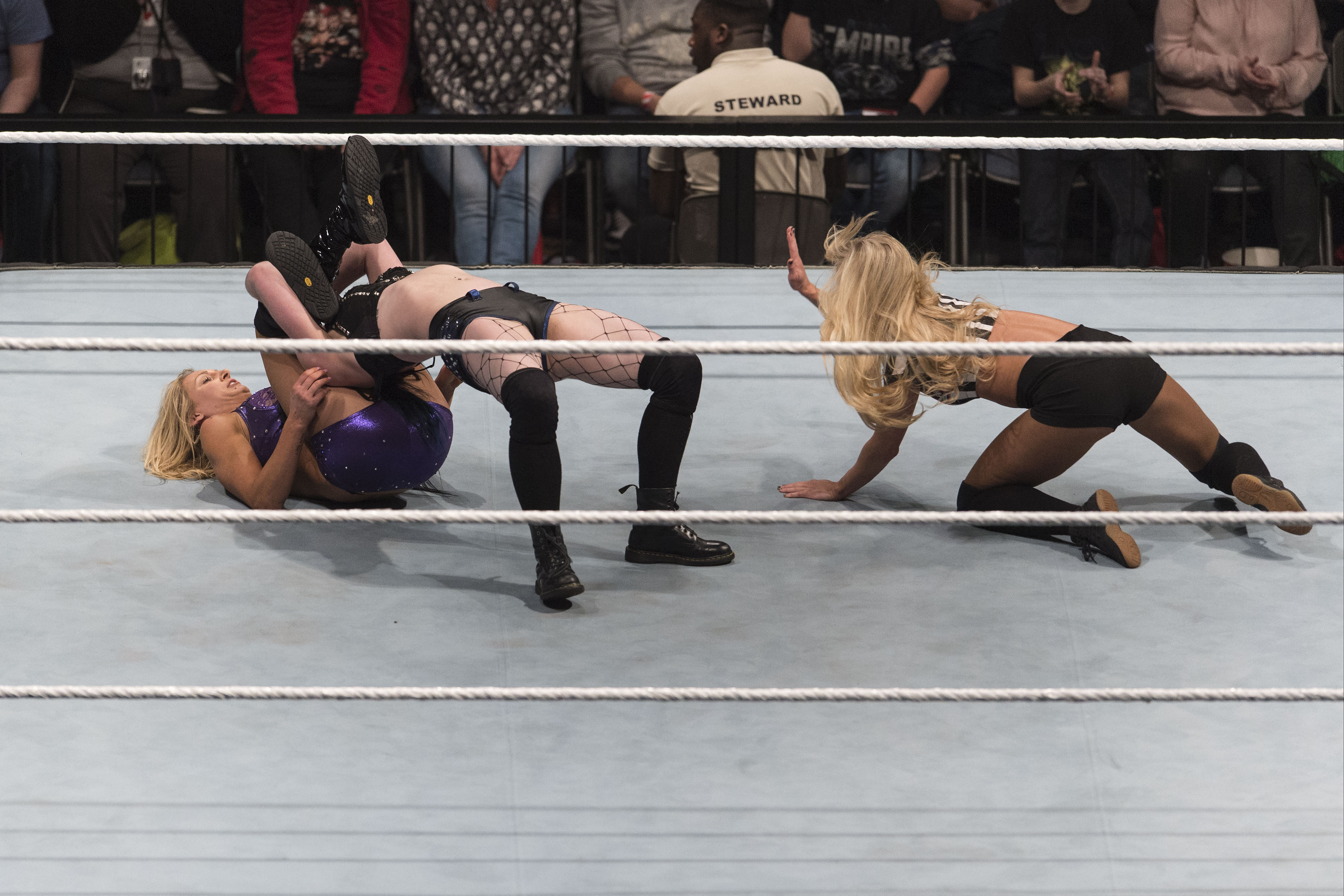 Paige v Charlotte w/ Ref Summer Rae